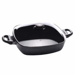 Swiss Diamond 5-Quart Induction Nonstick Square Casserole With Lid