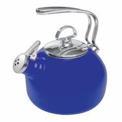 Chantal 1.8-Quart Classic Enamel-On-Steel Teakettle - Cobalt Blue