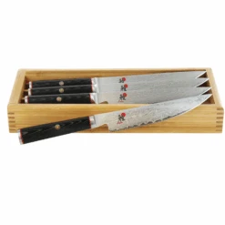 Miyabi Kaizen 4-Piece Steak Knife Set With Bamboo Storage Case
