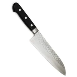 Kikuichi Warikomi Elite Damascus Tsuchime 7" Santoku Knife