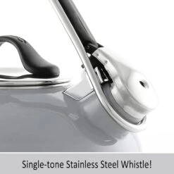 Chantal 1.8 Qt Enamel On Steel Classic Teakettle - Fog Grey -COOKWARE Store 1973