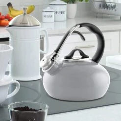 Chantal 1.8 Qt Enamel On Steel Classic Teakettle - Fog Grey -COOKWARE Store 1975