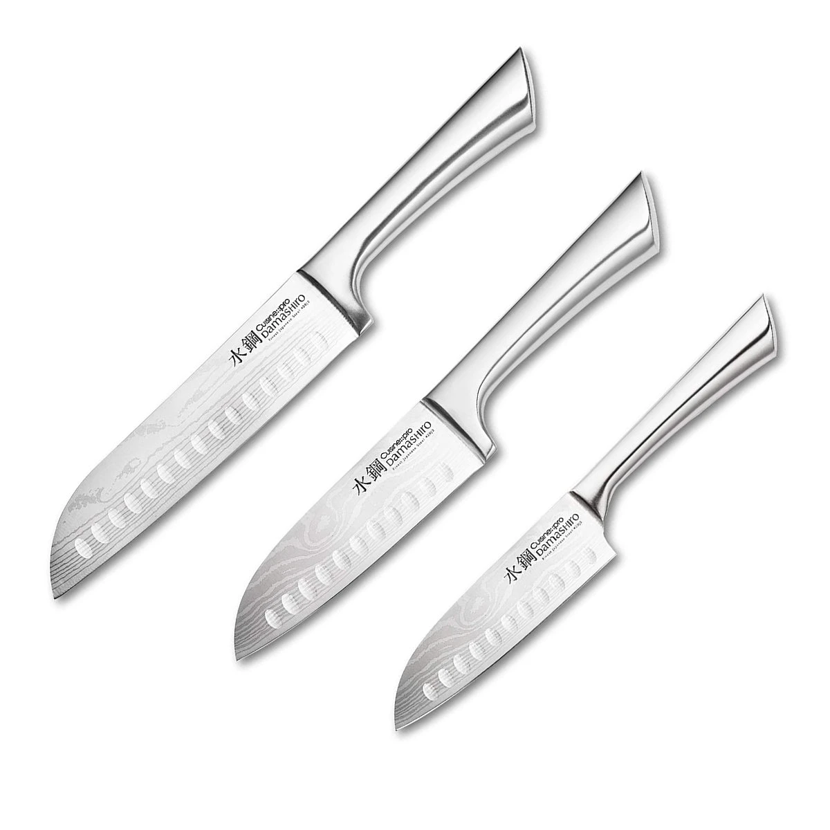 Cuisine::pro Damashiro Santoku Knife Set 3Pc 1 Cuisine::pro Damashiro Santoku Knife Set 3Pc