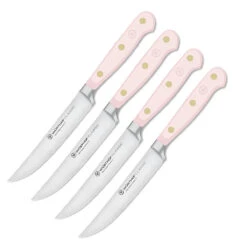 Wusthof Classic 4-Piece Steak Knife Set - Pink Sea Salt