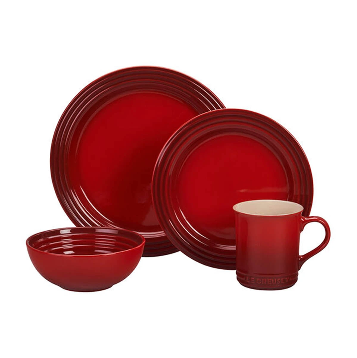 Le Creuset 16-Piece Dinnerware Set - Cerise 1 Le Creuset 16-Piece Dinnerware Set - Cerise