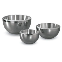 Heritage Steel Milano Serving Bowl Set, Stainless Steel