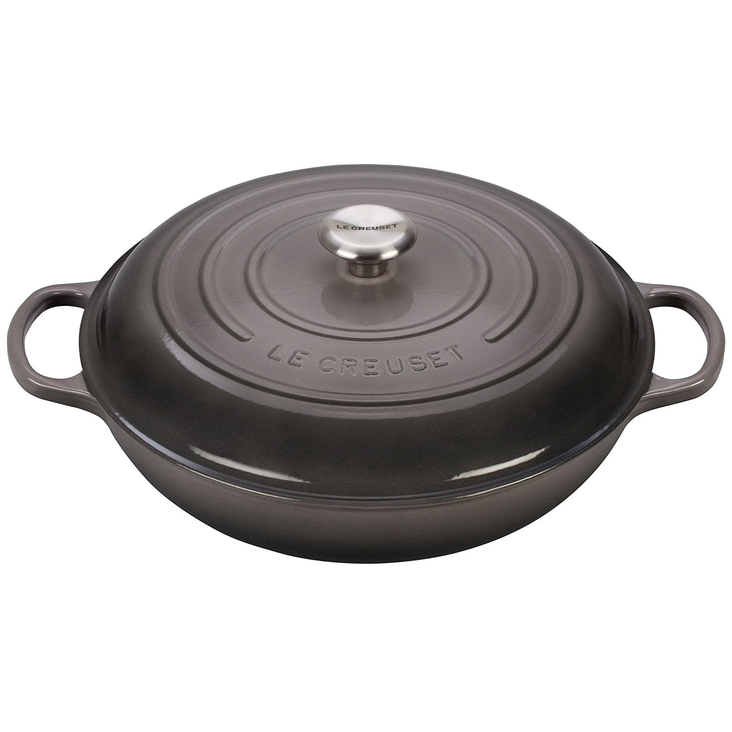 Le Creuset 5-Quart Braiser - Oyster 1 Le Creuset 5-Quart Braiser - Oyster