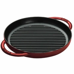Staub Cast Iron 10'' Pure Grill - Grenadine