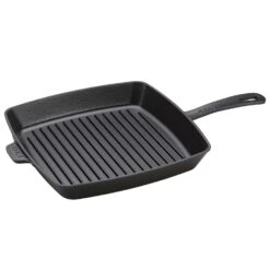 Staub Cast Iron 12" Square Grill Pan - Matte Black