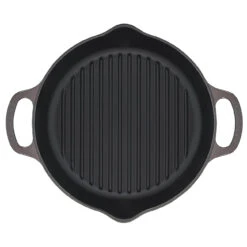 Le Creuset 9.75" Signature Deep Round Grill Pan - Oyster -COOKWARE Store 3 009f9554 d94a 4143 a35b bbc481dbe13c