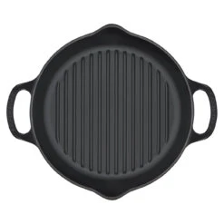 Le Creuset 9.75" Signature Deep Round Grill Pan - Licorice -COOKWARE Store 3 1cf41c75 c02c 46a6 81cf 54dff2e8c1ba