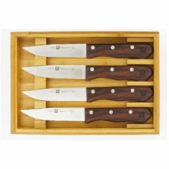 Zwilling J.A. Henckels 4-Piece Steakhouse Steak Knife Set With Storage Case