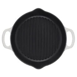 Le Creuset 9.75" Signature Deep Round Grill Pan - White -COOKWARE Store 3 e1c8b1e1 f818 4b85 a21d 902847e94b42