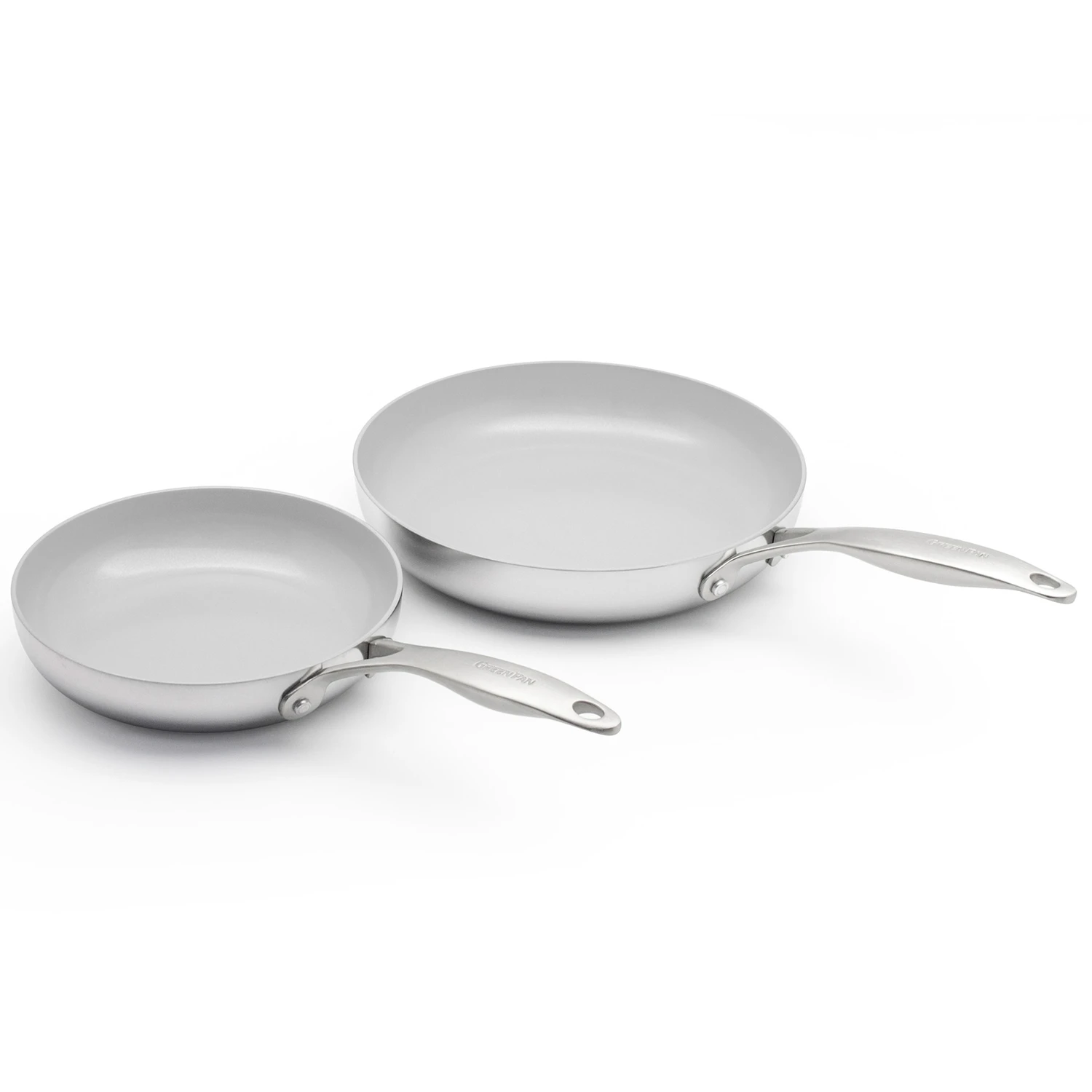 GREEN PAN VENICE PRO CERAMIC NONSTICK 8" AND 10" FRYPAN SET 1 GREEN PAN VENICE PRO CERAMIC NONSTICK 8" AND 10" FRYPAN SET