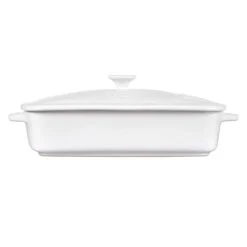 Le Creuset 3.5 Qt. [12.5" X 8.5"] Covered Rectangular Casserole - White W/ Eiffel Tower -COOKWARE Store 41dPD rICgL. AC SL1500
