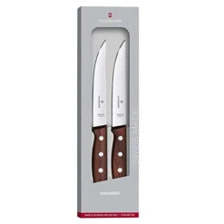 Victorinox Wood 2-Piece Steak Set (5.5" Straight, Spear Point)