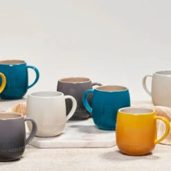 Le Creuset 13 Oz. / 380ml Set Of 4 Heritage Mugs - Deep Teal -COOKWARE Store 4 4acf65b9 9bba 4e8e bde0 2fac3eadb882
