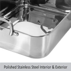 Chantal Stainless Steel Roaster W/ Nonstick Rack (15.5" L X 12.25" W X 4" H) 10 Chantal Stainless Steel Roaster W/ Nonstick Rack (15.5" L X 12.25" W X 4" H) -COOKWARE Store 4 74df5892 7694 4f08 89ed 36285abd8f10