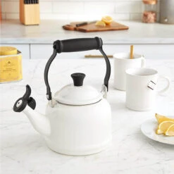 Le Creuset 1.25 Qt. Kettle & (2) 14 Oz. Mugs Demi Kettle & 2 Mug Set - White -COOKWARE Store 4 edbff5f5 87db 4793 805e 53b6798f8095