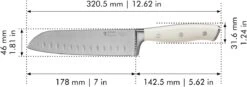 Henckels Forged Accent 7" Hollow Edge Santoku Knife - White Handle -COOKWARE Store 51OMVPYIlXL. AC SL1280