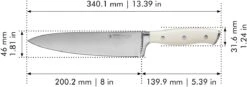Henckels Forged Accent 8" Chef's Knife - White Handle -COOKWARE Store 51mku8vldJL. AC SL1280