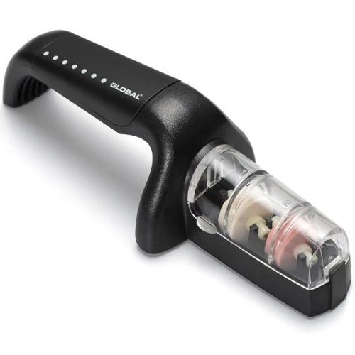 Global Knife Sharpener Minosharp 2-Stage Ceramic, Black 1 Global Knife Sharpener Minosharp 2-Stage Ceramic, Black