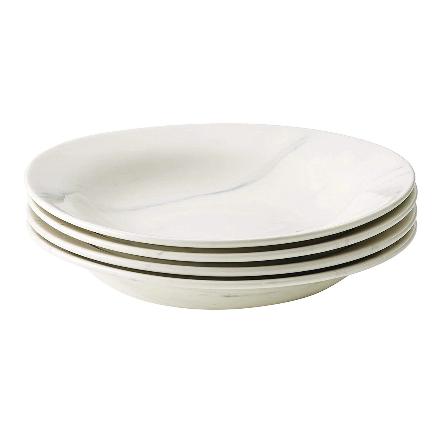 Anolon Ceramics Stoneware Pasta Soup Bowls, 4 Piece, Marble White 1 Anolon Ceramics Stoneware Pasta Soup Bowls, 4 Piece, Marble White