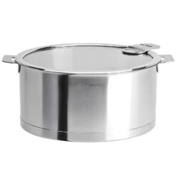 Cristel Detachable Handle Strate Saucepan 1.5-Quart With Flat Glass Lid