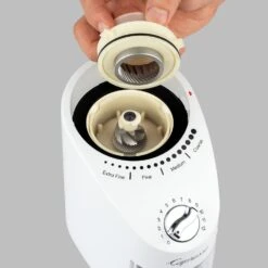 Capresso Infinity Plus Commercial Grade Burr Grinder - White -COOKWARE Store 570.02 infinity white 05