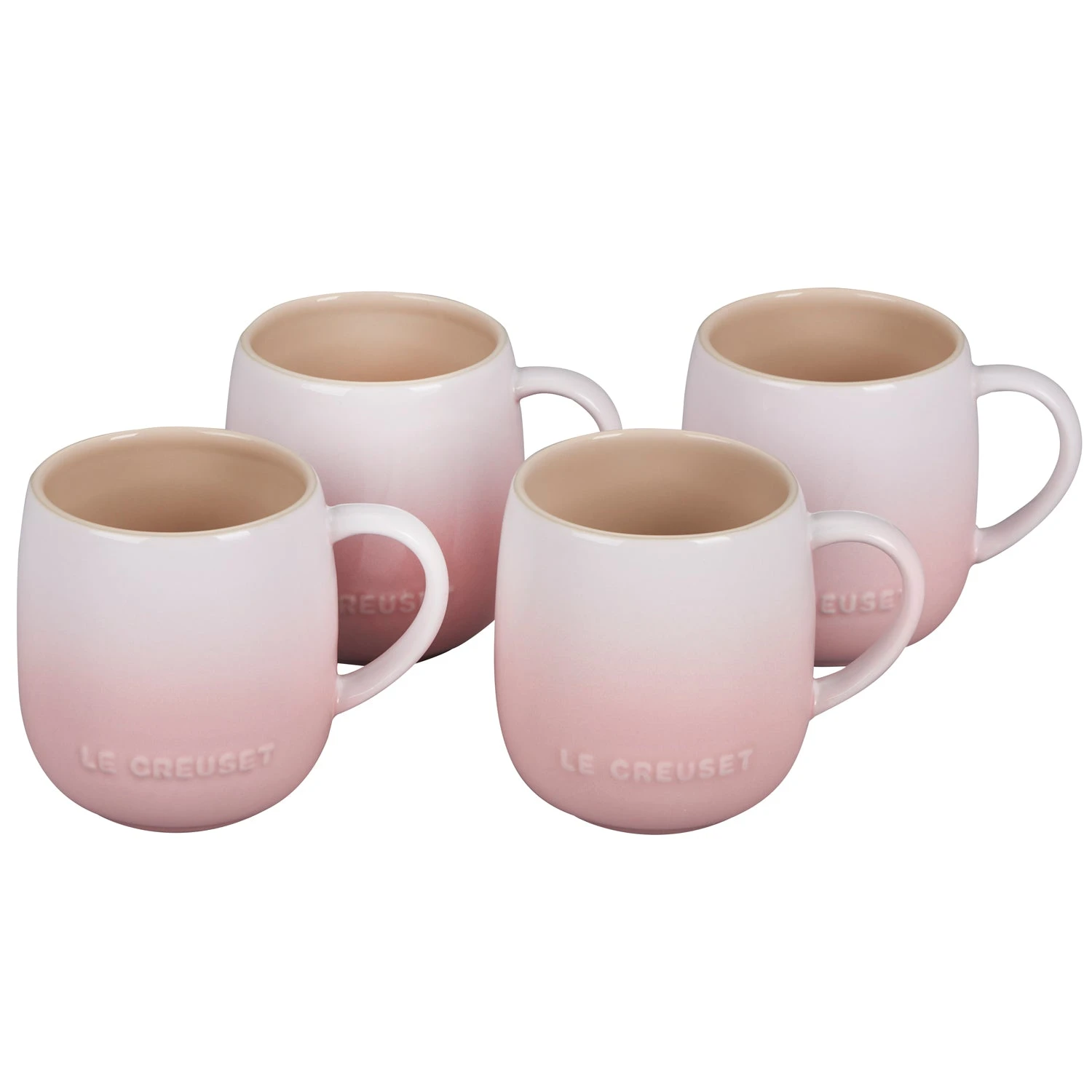 Le Creuset Heritage Mugs - Shell Pink 1 Le Creuset Heritage Mugs - Shell Pink