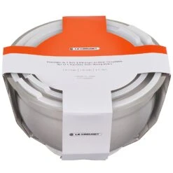 Le Creuset Set Of 3 Nested Mixing Bowls W/ Nonslip Silicone Base & Plastic Air Tight Lids -COOKWARE Store 615ZIEUWLfL. AC SL1500