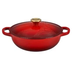 Le Creuset Signature Cocotte - Cerise W/ Eiffel Tower Embossed Lid & Gold Knob 9 Le Creuset Signature Cocotte - Cerise W/ Eiffel Tower Embossed Lid & Gold Knob -COOKWARE Store 61EHwSR hnL. AC SL1500