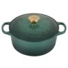Le Creuset 4.5 Qt. Noel Collection: Signature Dutch Oven - Embossed Tree W/ SS Gold Knob - Artichaut