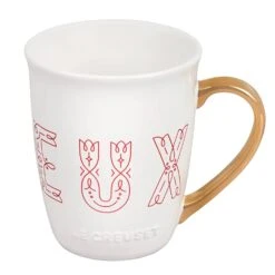 Le Creuset 20 Oz. Noel Collection: XL Mug - White W/ Joyeux Applique & Gold Handle -COOKWARE Store 61GDgXx9JUL. AC SL1500
