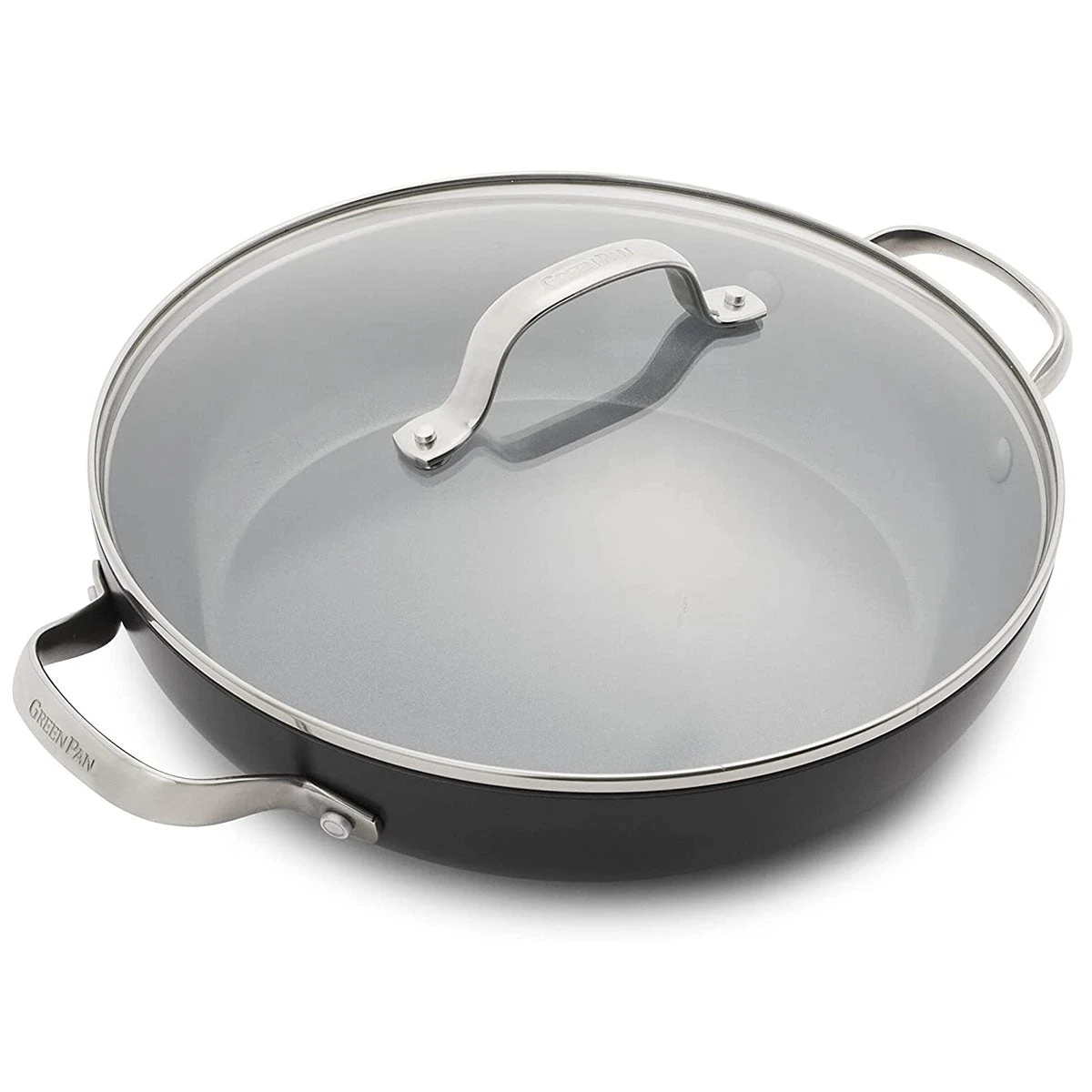 GREEN PAN VALENCIA PRO CERAMIC NONSTICK 11" EVERYDAY PAN WITH LID 1 GREEN PAN VALENCIA PRO CERAMIC NONSTICK 11" EVERYDAY PAN WITH LID