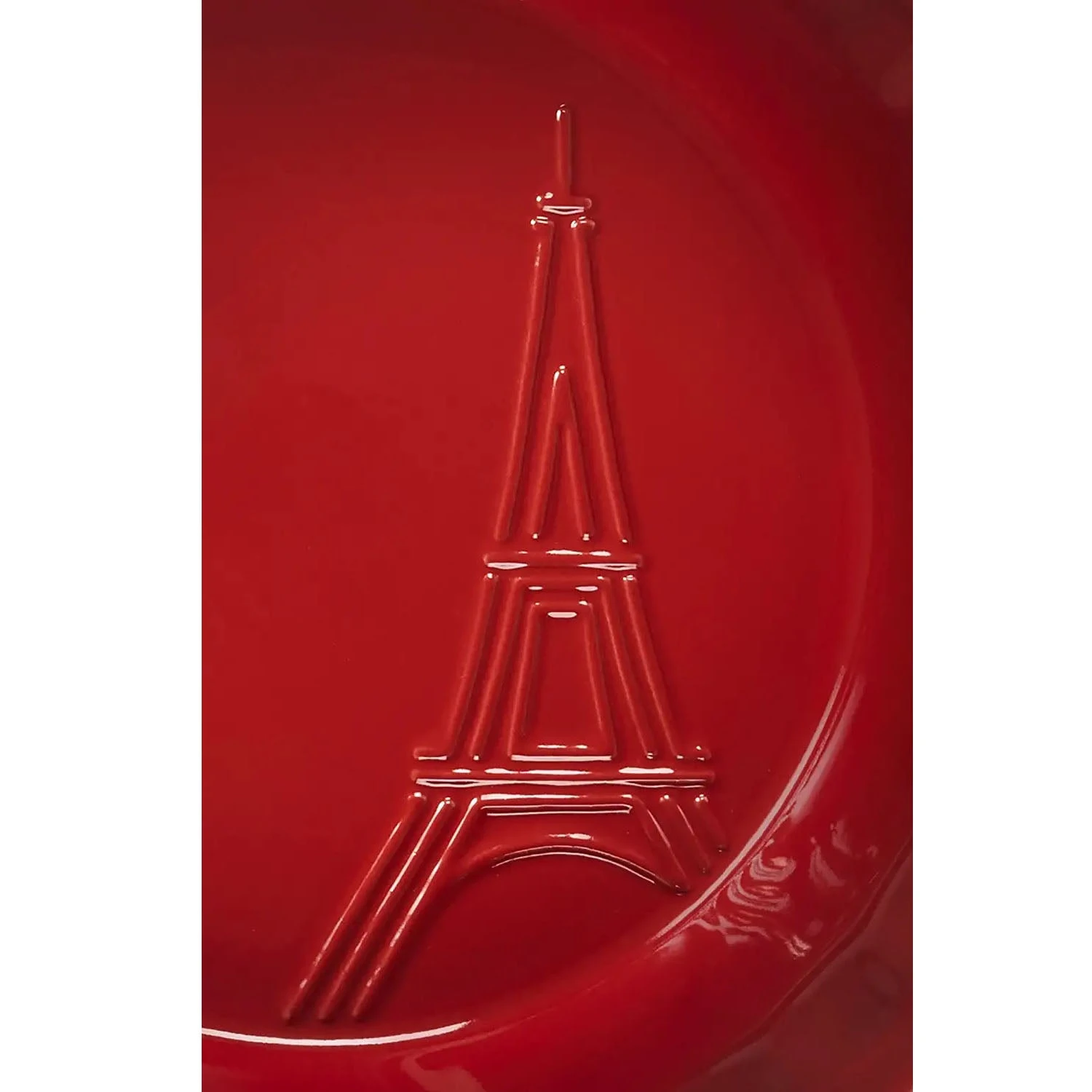Le Creuset Pie Dish - Cerise W/ Eiffel Tower 3 Le Creuset Pie Dish - Cerise W/ Eiffel Tower - Image 3