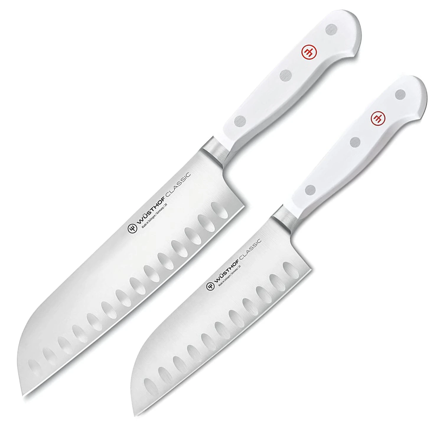 Wusthof Classic 2-Piece Santoku Set - White 1 Wusthof Classic 2-Piece Santoku Set - White