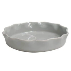 CASAFINA RUFFLED PIE DISH - GRAY