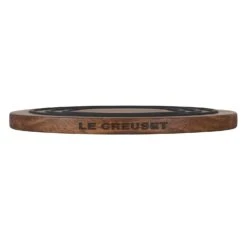 Le Creuset 8" Magnetic Wooden Trivet - Acacia Wood With Black Silicone Rings -COOKWARE Store 61oyjQH 04L. AC SL1500