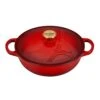 Le Creuset Signature Cocotte - Cerise W/ Eiffel Tower Embossed Lid & Gold Knob