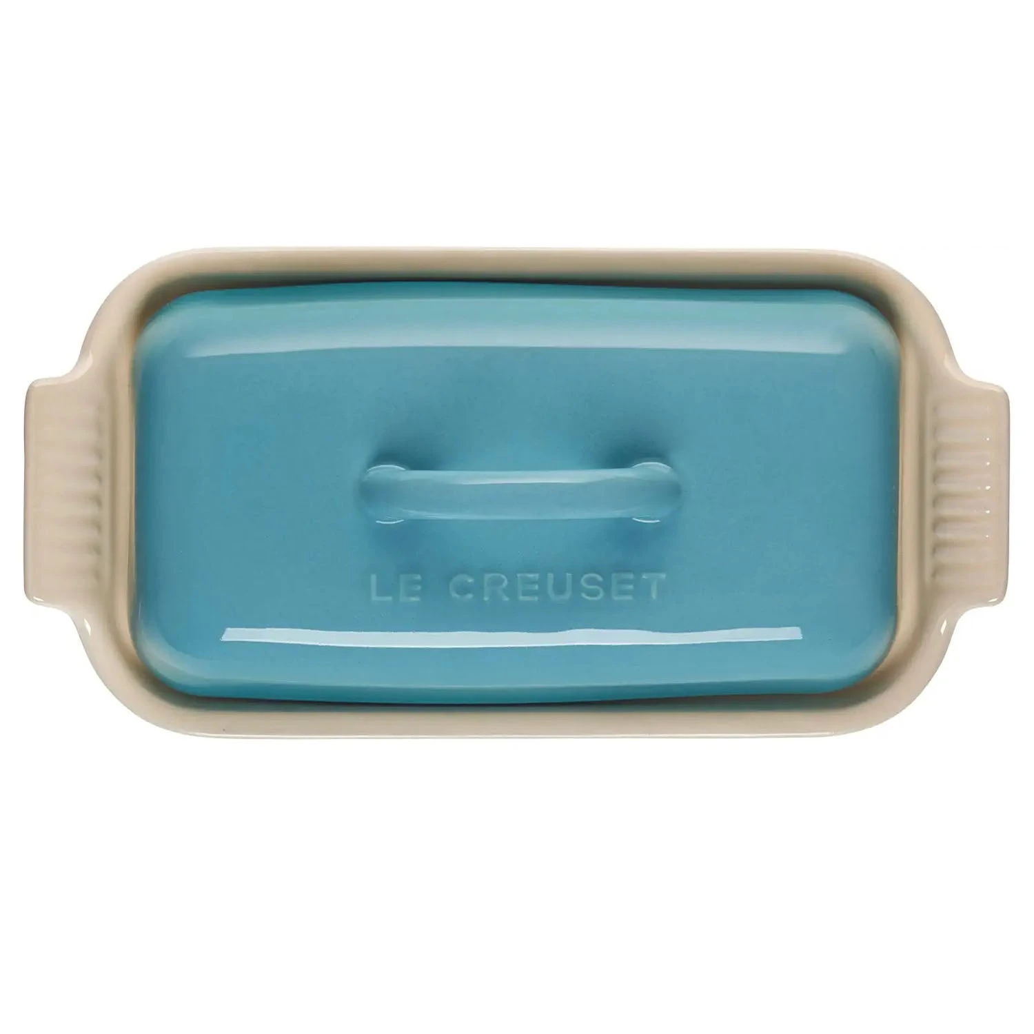 Le Creuset 8.3" X 4.1" X 3" Heritage Butter Dish - Caribbean 2 Le Creuset 8.3" X 4.1" X 3" Heritage Butter Dish - Caribbean - Image 2
