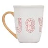 Le Creuset 20 Oz. Noel Collection: XL Mug - White W/ Joyeux Applique & Gold Handle