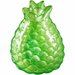 Amici Home Maui Pineapple Plate Lime Green