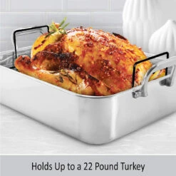 Chantal Stainless Steel Roaster W/ Nonstick Rack (15.5" L X 12.25" W X 4" H) 13 Chantal Stainless Steel Roaster W/ Nonstick Rack (15.5" L X 12.25" W X 4" H) -COOKWARE Store 6 82f84cf4 ec5b 4606 bef8 9219c7432ca1