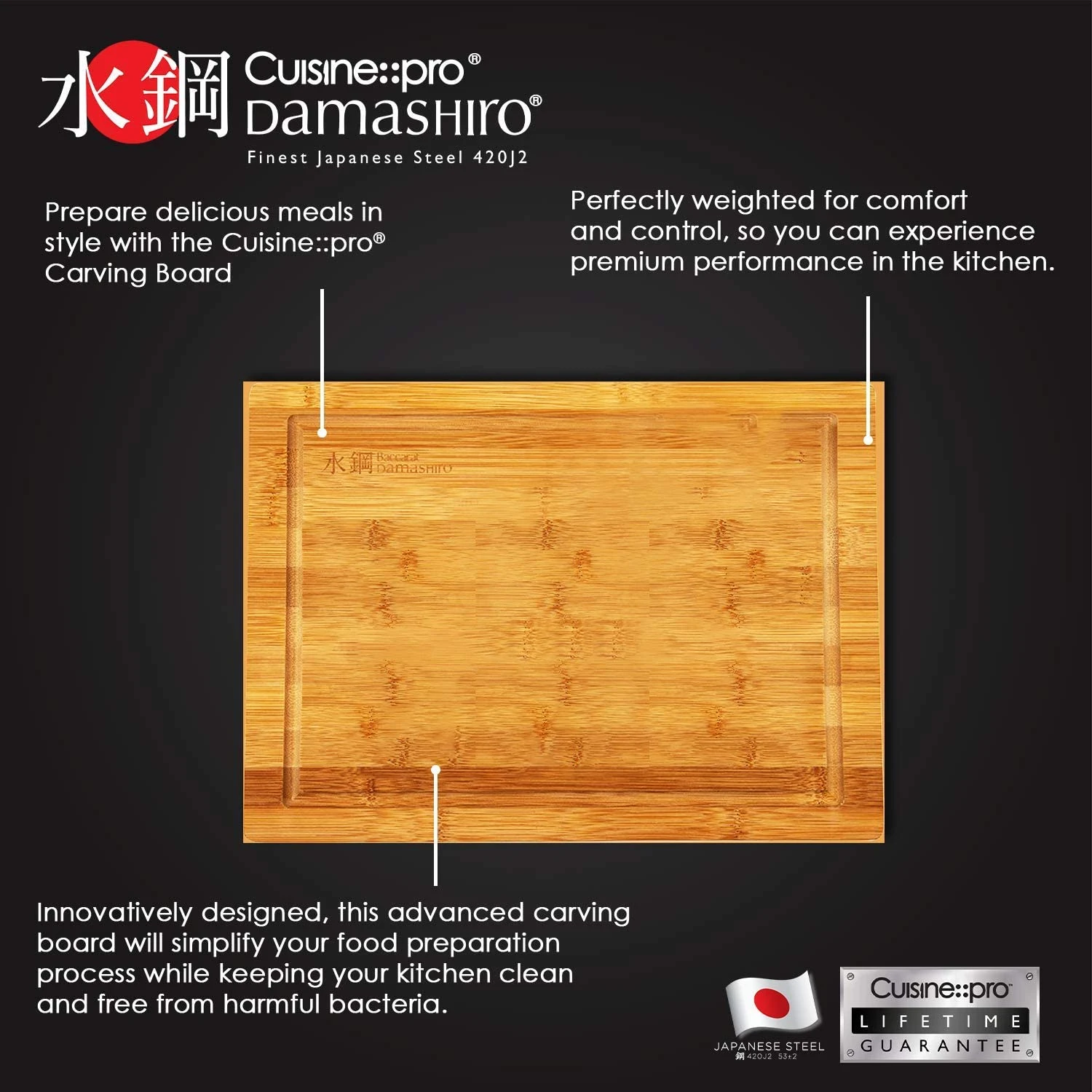 Cuisine::pro Damashiro Santoku & Board 3 Cuisine::pro Damashiro Santoku & Board - Image 3