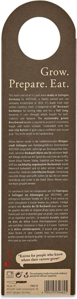 Wusthof Urban Farmer 4" Paring Knife 11 Wusthof Urban Farmer 4" Paring Knife -COOKWARE Store 714ridy34NL. AC SL1500