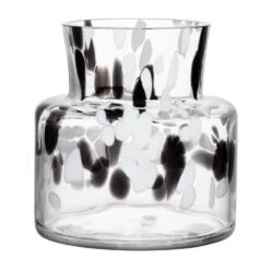 KOSTA BODA BJORK VASE BLACK WHITE SMALL