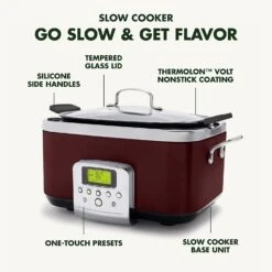 GreenPan 6QT Slow Cooker With Hard Anodized Pot, Fig Purple -COOKWARE Store 71IBPA d8lL. AC SL1500