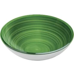 GUZZINI L BOWL TWIST - TRANSPARENT KIWI