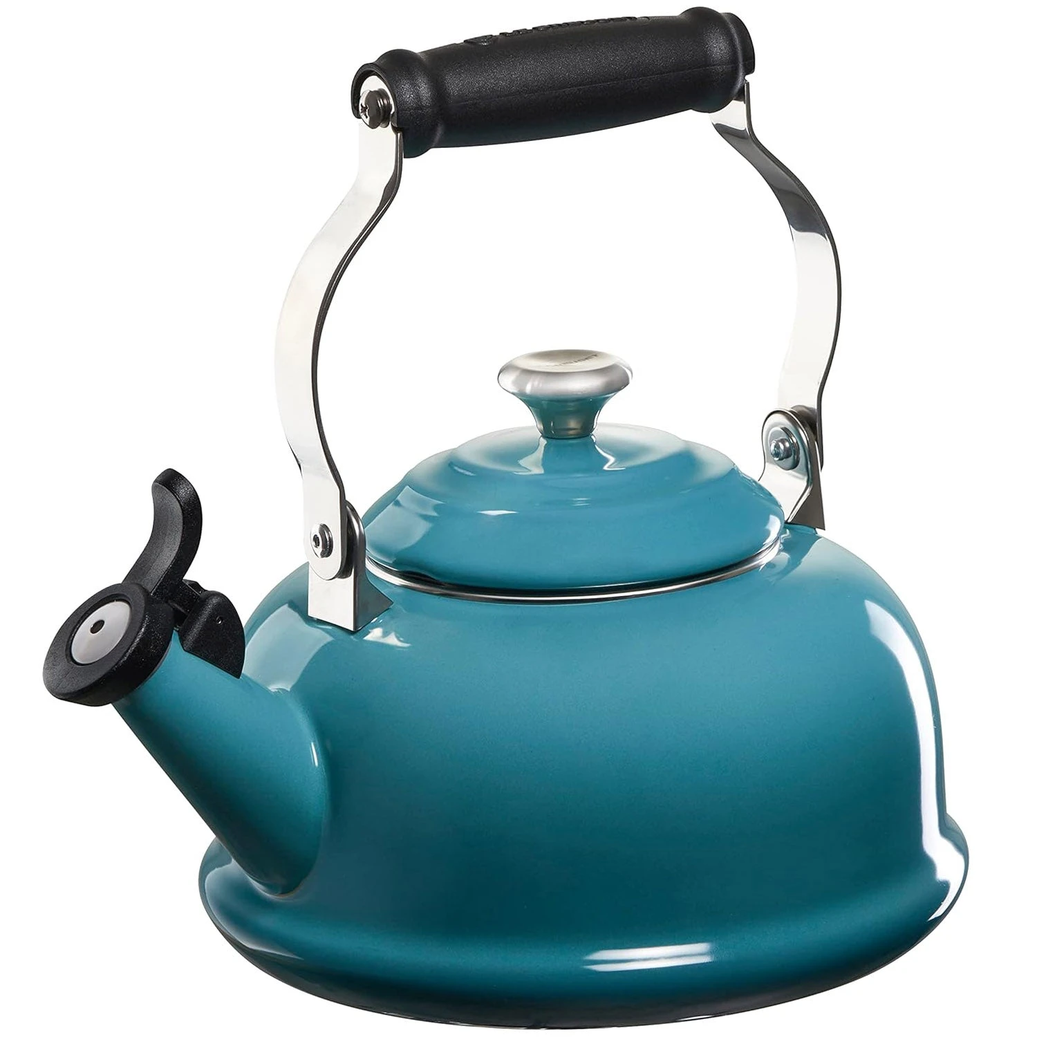 Le Creuset 1.7 Qt. Whistling Kettle - Caribbean W/ SS Knob 1 Le Creuset 1.7 Qt. Whistling Kettle - Caribbean W/ SS Knob
